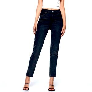 NWT Zara Black Mom Fit Stretch Jeans